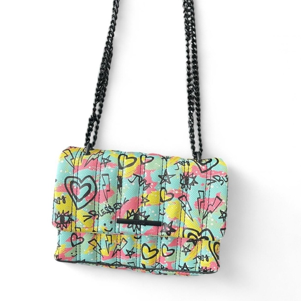Aldo Margaux Scribble Graffiti Chain Bag